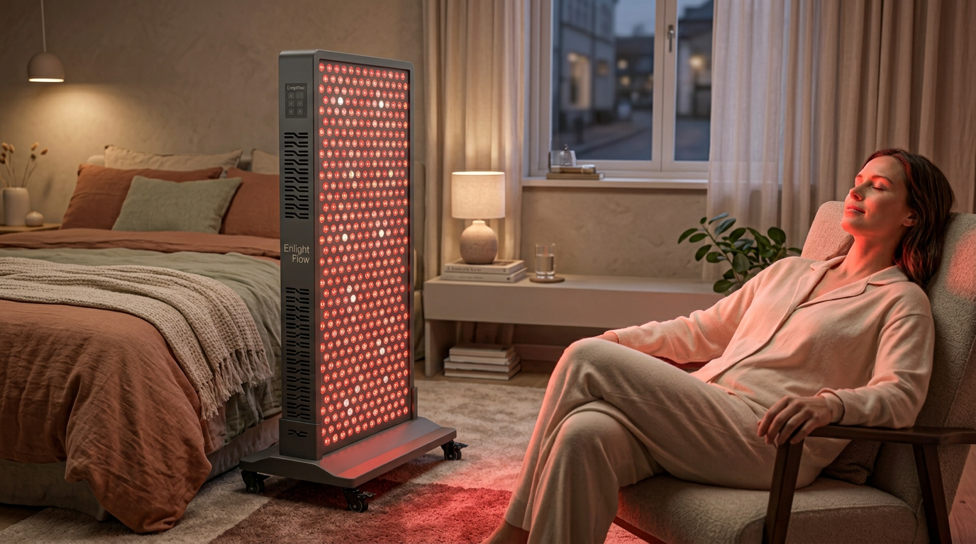 Red light therapy in wellness center