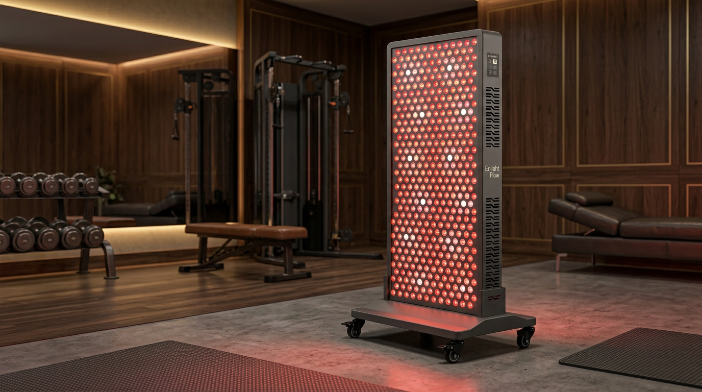 EnlightFlow panel in luxury home gym